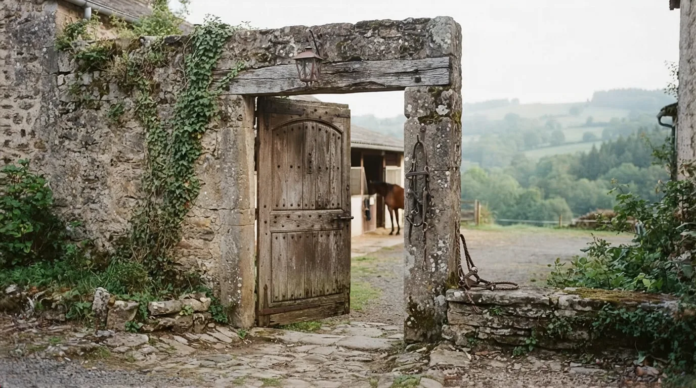 Entrée du Cheval Centaure Haute-Correze, centre équestre à Saint-Fréjoux